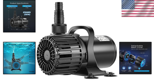 High-Performance 2700GPH Water Pump - Quiet & Energy Efficient for Fish Tanks