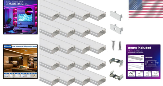 Customized 20-Pack 6.6FT LED Channels with Milky White Finish for Elegant Spaces