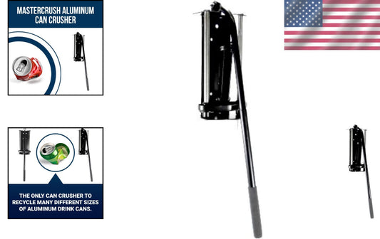 Durable Aluminum Can Crusher with Stainless Steel Rods - Heavy-Duty Design