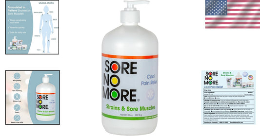 All-Natural Menthol Gel for Relieving Aches & Pains - 32 oz with Lemon Scent