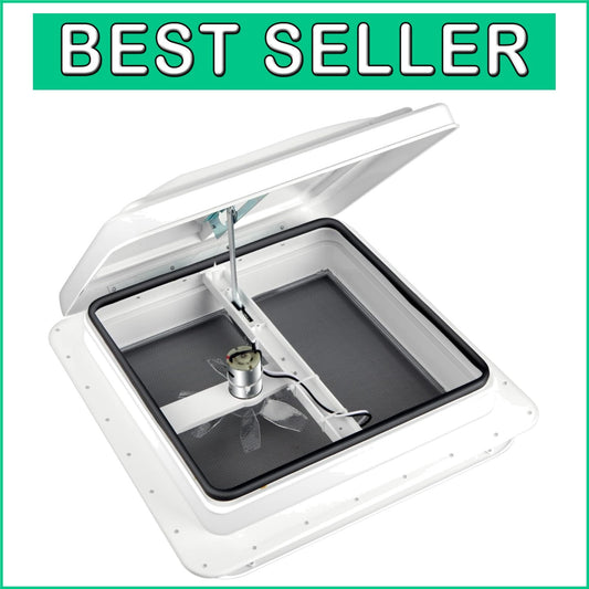 Efficient 12V Fan Roof Vent for RVs and Campers - 14" x 14" Easy Install