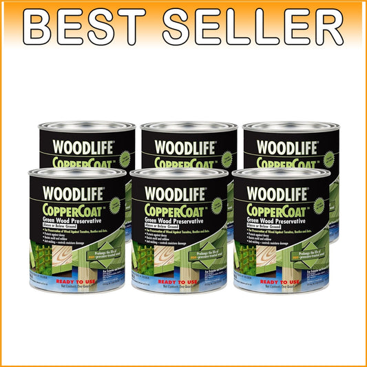 6-Pack EPA Registered Green Wood Preservative Quart for Long-Lasting Protection