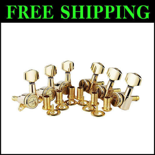 Top Quality Gold Guitar Tuning Pegs - Hexagonal Handle for Left-Handed 6-String