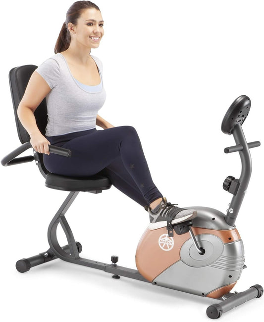 Adjustable Magnetic Resistance Exercise Bike for Home Fitness - 8 Levels