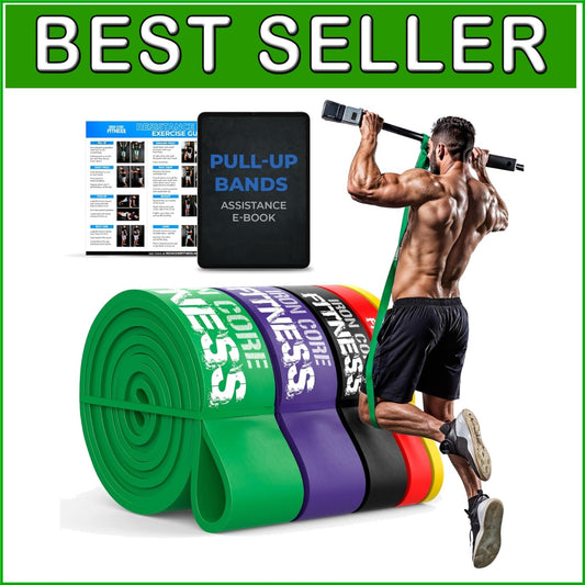 Durable Natural Rubber Resistance Bands Set - 5 Tension Levels for All Fitness