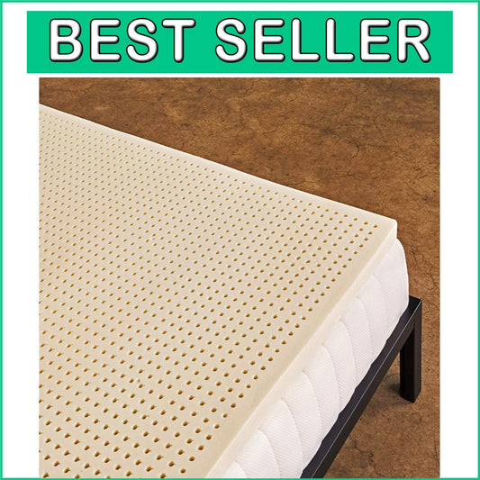 1 Inch Soft Natural Latex Topper for Full Size Mattress - Eco-Friendly Comfort
