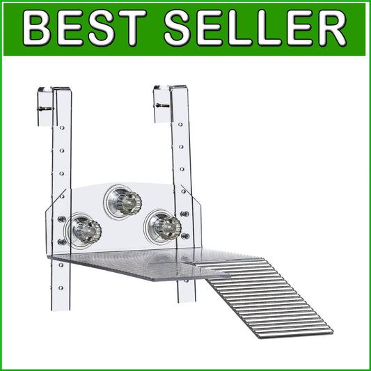 Adjustable Clear Acrylic Turtle Ramp - Ideal for Basking in Aquatic Tanks