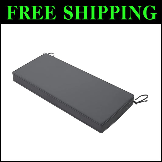 59x18 Inch Patio Furniture Cushion - Waterproof & Comfortable Dark Gray Design