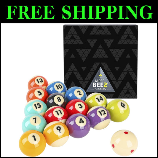 Vibrant Multi-Color Billiard Balls - Ideal for Tournament and Leisure Use