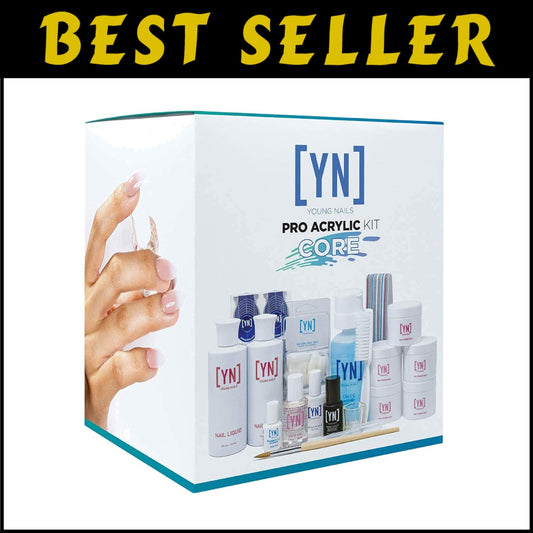 All-in-One Acrylic Nail Kit with Shimmery Finish - Perfect for Nail Enthusiasts