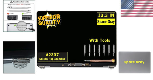 13.3" MacBook Air A2337 M1 Retina Display LCD Screen Replacement - Space Gray