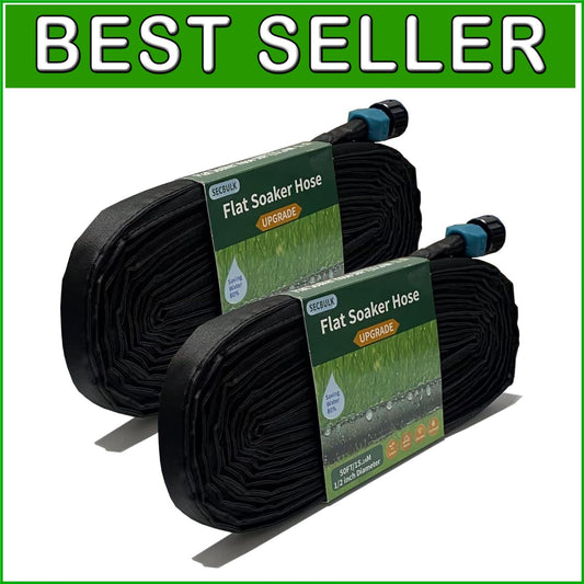 Durable Dual-Layer Soaker Hose 100 ft - Clog-Resistant and Easy to Store Design