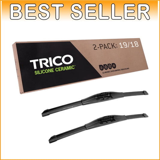19" + 18" Silicone Automotive Wiper Blades with Ceramic Coating – All-Weather