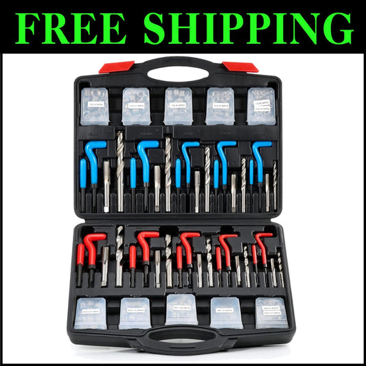 Comprehensive Thread Repair Kit: 10 Essential Tools for SAE & Metric Sizes