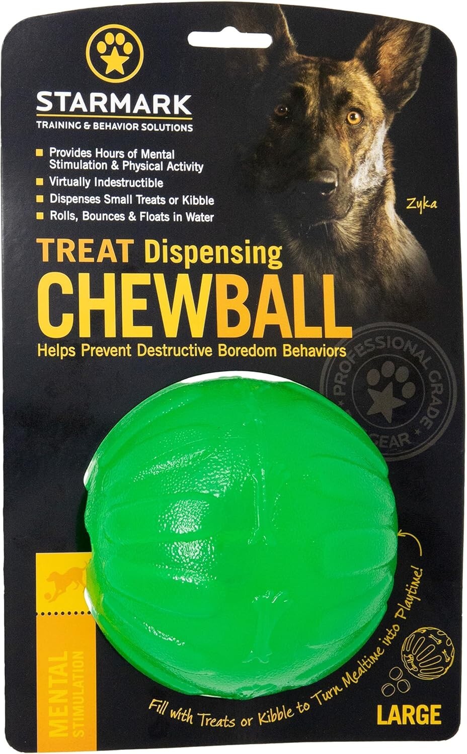 Pack of 5 Green Dog Chew Balls - Treat Dispensing Fun for Active Pets