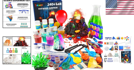 240+ Lab Experiments Chemistry Set - Fun STEM Learning Toys for 6-12 Years Old