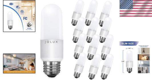 12 Pack Soft White E26 LED Light Bulbs - 60W Equivalent, Enclosed Fixture Rated