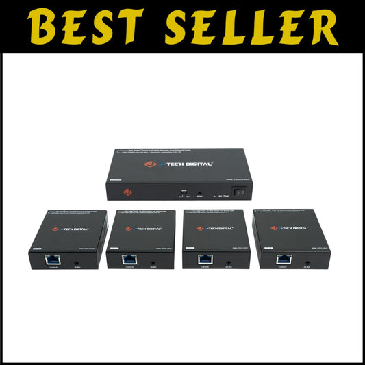 Professional Grade HDMI Extender Splitter 1 Input to 4 Outputs - 164ft Range