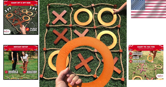Weather-Resistant Giant Tic Tac Toe Game - Perfect for Backyard Parties