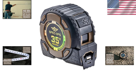 Elite Series 35-Foot Magnetic Tape Measure with Double-Sided Blade & Fraction...