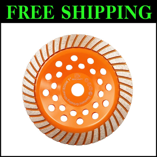Turbo Row 7 Inch Diamond Grinding Wheel - Coarse Grit for Fast Material Removal