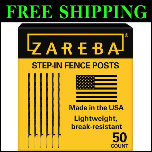 Lightweight & Durable 4-Inch Step-In Fence Post - Ideal for Electric Fencing