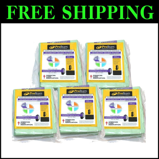 Super CoachVac Compatible 10 Qt Backpack Bag Bundle - 50 Easy Disposal Bags