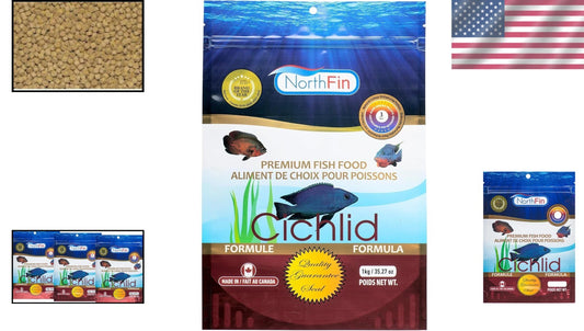 All-Natural 1kg Cichlid Formula – Slow Sinking 3mm Pellets for Vibrant Health