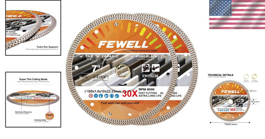 Professional 7 Inch Diamond Blades for Ultra-Fast Ceramic & Porcelain Cutting
