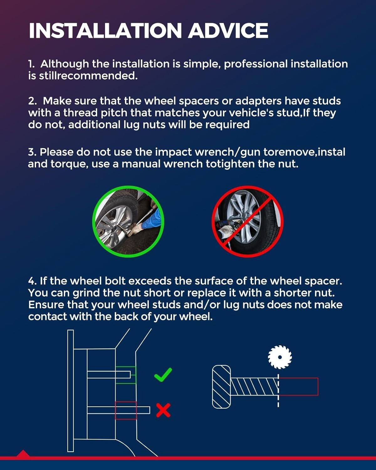 Forged Aluminum 4x156 ATV Wheel Spacers, 2 Inch Thick for Improved Stability