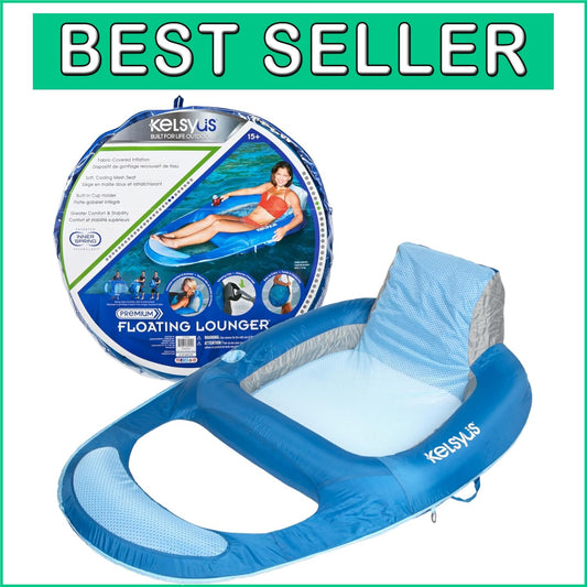 Soft Mesh Floating Lounger Chair - Stylish Inflatable Pool Float for Relaxation