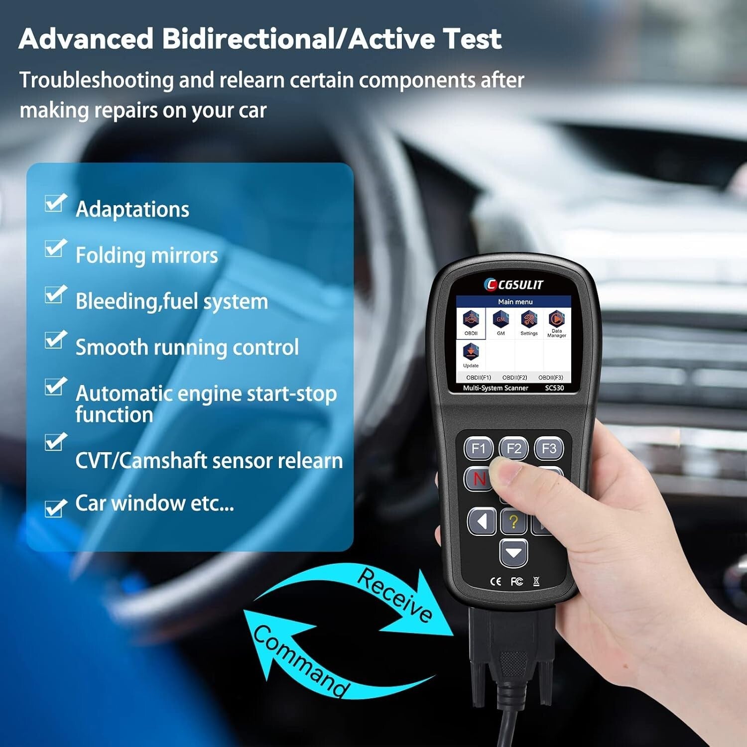 30+ Functions Chevy/GMC Code Reader with Battery Registration & Lifetime Updates