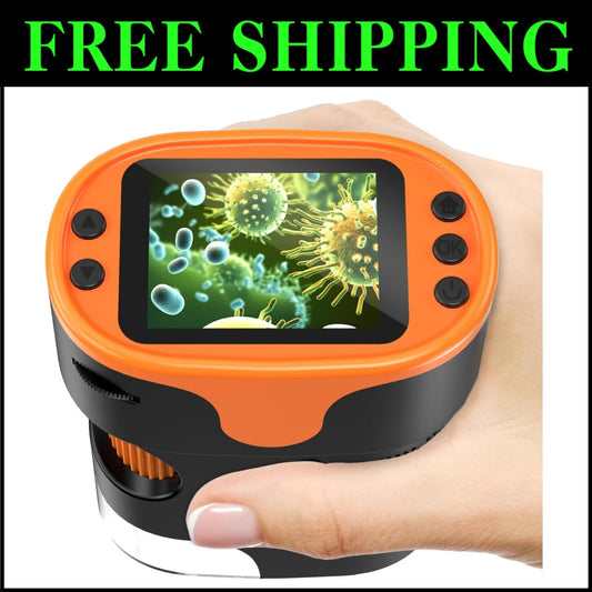 4K Handheld Microscope for Kids - Portable Learning Tool & Gift Box Included