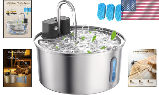 Innovative Wireless Cat Water Fountain - Smart Drinking Modes & 3.2L Capacity