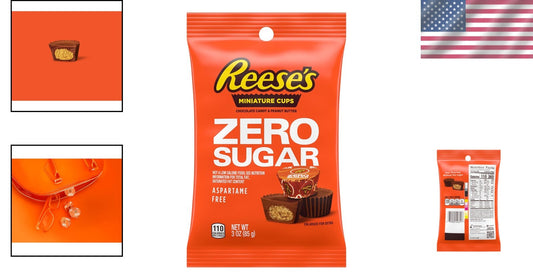 Deliciously Guilt-Free Zero Sugar Chocolate Peanut Butter Cups - 12 Count Bags