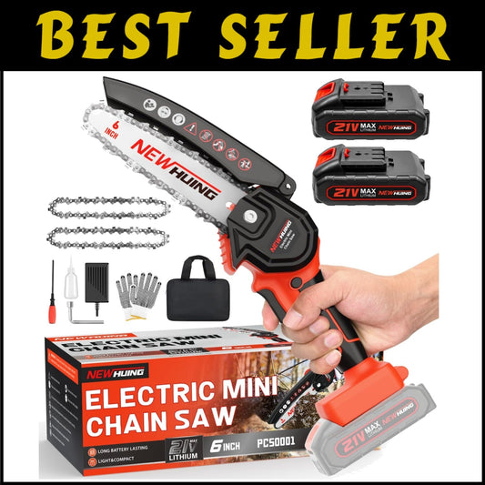 Ergonomic Mini Chainsaw Kit - 21V Electric, Perfect for Tree Branch Trimming