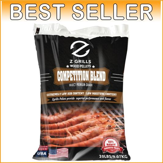 100% Natural Hardwood Wood Pellets for Smoker Grill - 20lbs - Flavorful & Clean