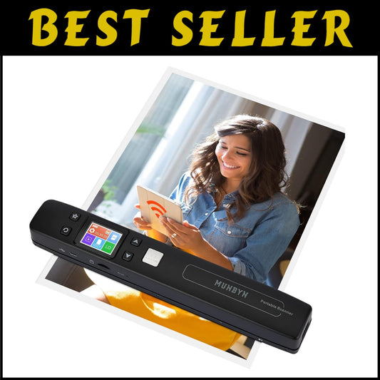 Lightweight Handheld Scanner for Photos & Documents at 1050 DPI Resolution