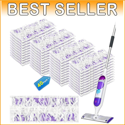 Advanced 40 Count Disposable Power Mop Pads - Thicker for Effective Cleaning