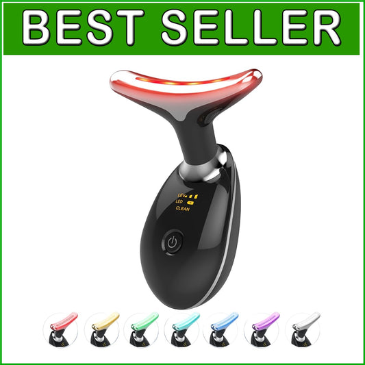 Multi-Functional Glossy Black Face Neck Massager - Elevate Your Skin Routine