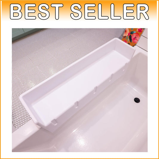 36" Bathtub Toy Storage Caddy - Suction Cup Splash Guard for Mess-Free Bath Time