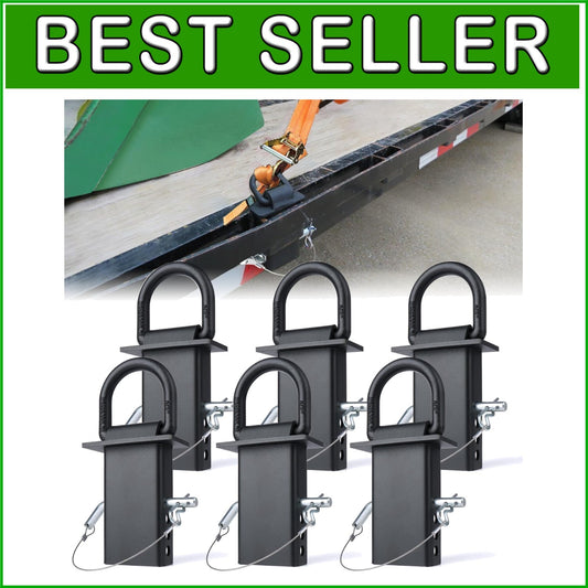 Adjustable 5/8" Heavy-Duty Stake Pocket D Rings for Flatbed Trailer Tie-Downs