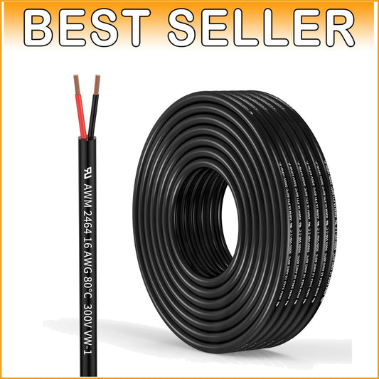 100FT 16AWG Stranded Electrical Wire - Ideal for LED Lights & Automotive Needs