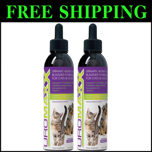Powerful Bladder & Kidney Support for Dogs and Cats - 2 Bottles, 6 oz Each