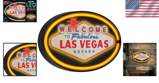Vintage Las Vegas LED Neon Sign - Retro Wall Decor for Home Bars & Game Rooms