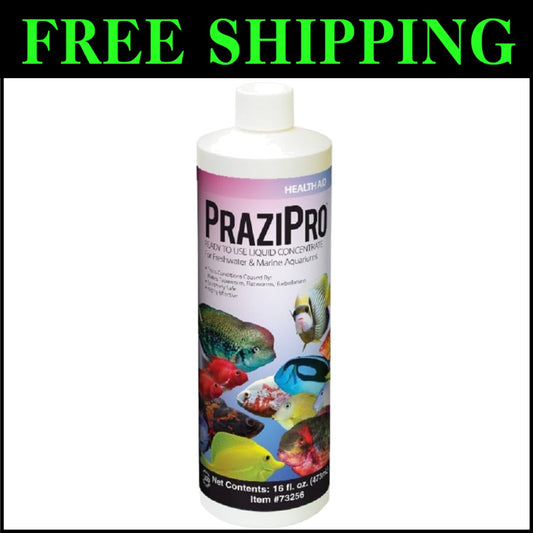 Prazipro 16oz - Safe Aquarium Parasite Treatment for Fresh & Marine Water