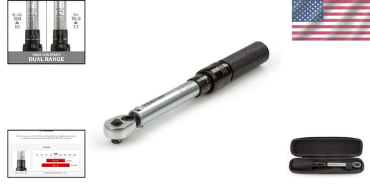 1/4 Inch Drive Click Torque Wrench 10-150 in.-lb. Dual-Direction Mechanics Tool