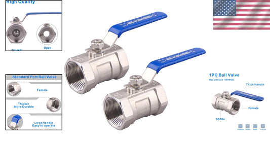 High Pressure 1.25 Inch NPT Stainless Steel Ball Valves - Durable & Leak-Proof