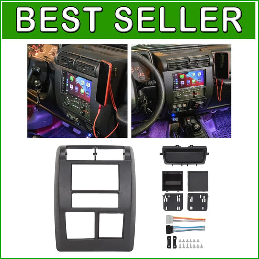 1997-2002 Jeep Wrangler TJ Double Din Dash Install Kit with Brackets & Harness