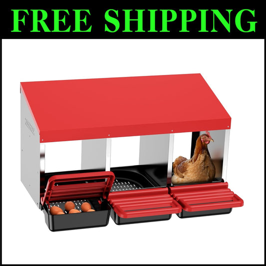 Comfortable Chicken Egg Nesting Box with Removable Tray for Easy Maintenance